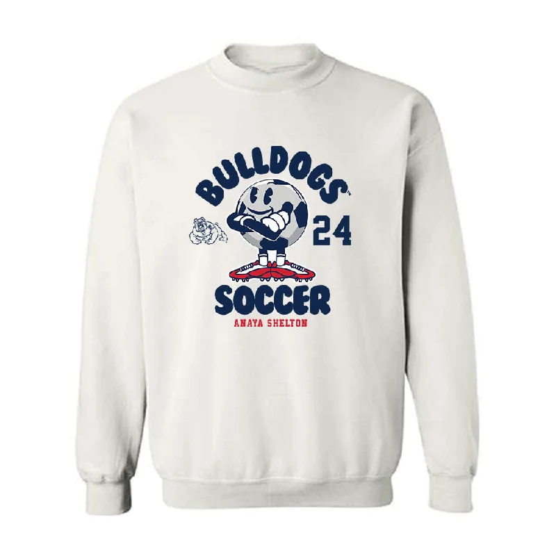 Fresno State - NCAA Women's Soccer : Anaya Shelton - Fashion Shersey Crewneck Sweatshirt Hoodie with Half-Zip Sporty Casual