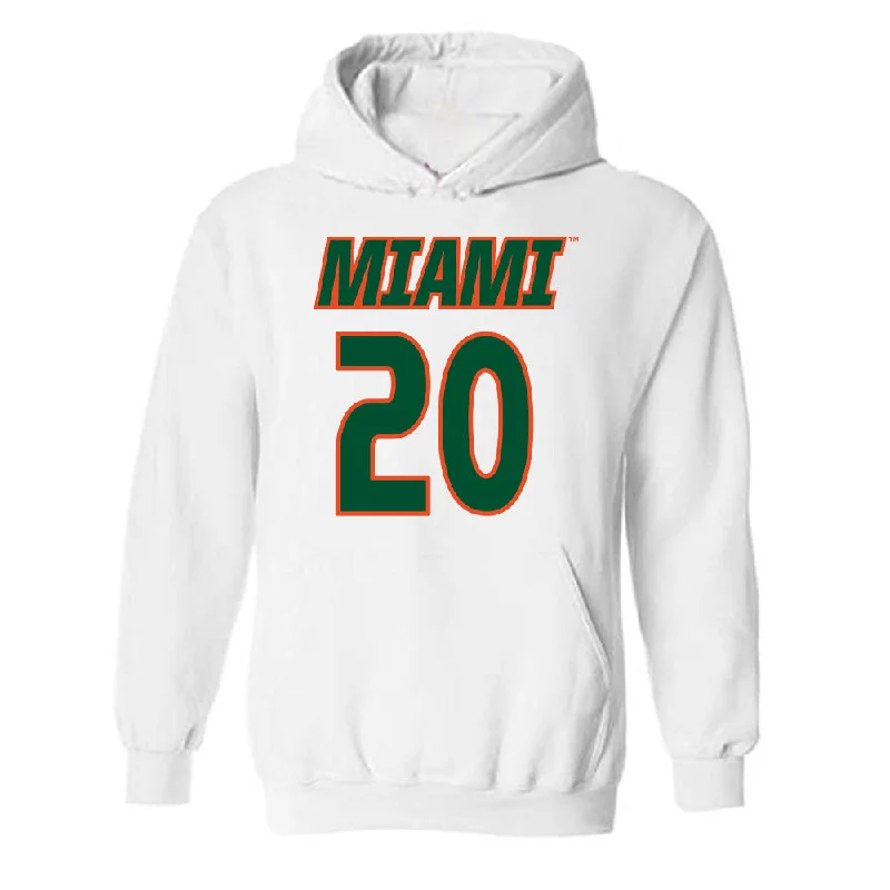 Miami - NCAA Women's Soccer : Reese Wheeler - Replica Shersey Hooded Sweatshirt Hoodie with Toggle Buttons Decorative Unique
