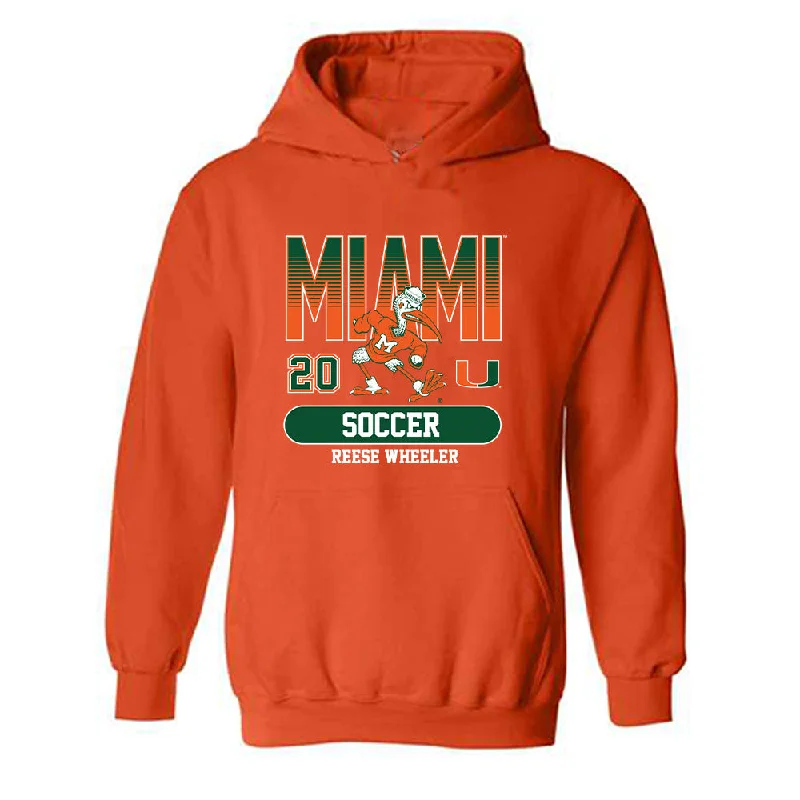 Miami - NCAA Women's Soccer : Reese Wheeler - Classic Fashion Shersey Hooded Sweatshirt Graphic Hoodie Design Print