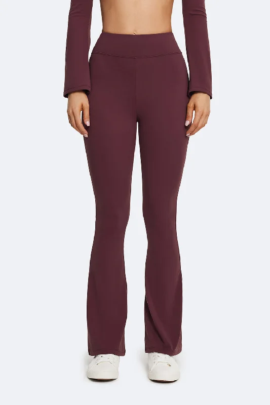 High-Waisted Flared Leggings Comfortable Capri-Length Leggings