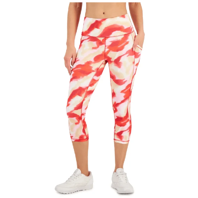 IDEOLOGY - Compression Side-Pocket Cropped Leggings Trendy Mesh Leggings
