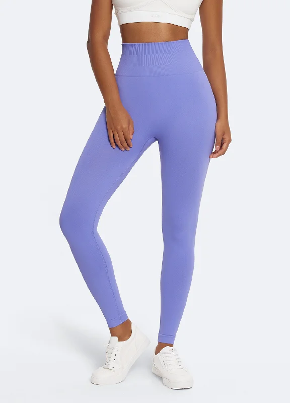 V-Back Scrunch Leggings Cozy Full-Length Workout Leggings