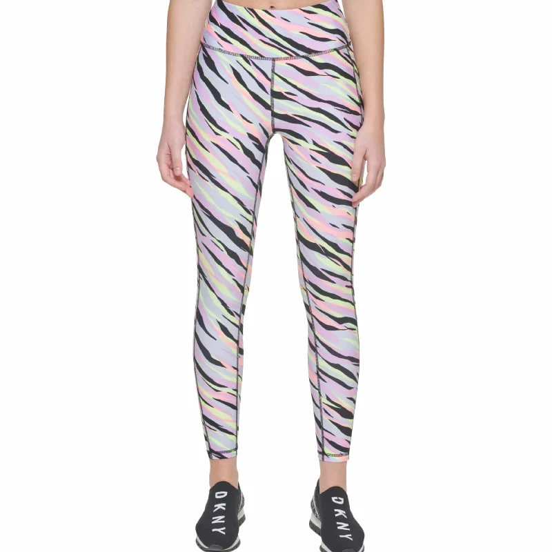 DKNY -  Printed High-Waist 7/8 Leggings Fashionable Fitted Workout Leggings