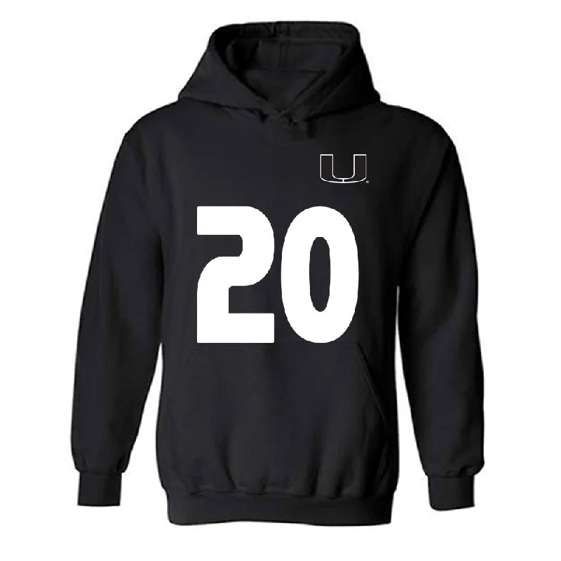 Miami - NCAA Women's Soccer : Reese Wheeler - Replica Shersey Hooded Sweatshirt Hoodie with Hidden Zipper Minimalist Clean
