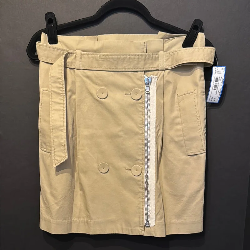 Phillip Lim Khaki/Buttons Skirt - size 4 chiffon skirt airy
