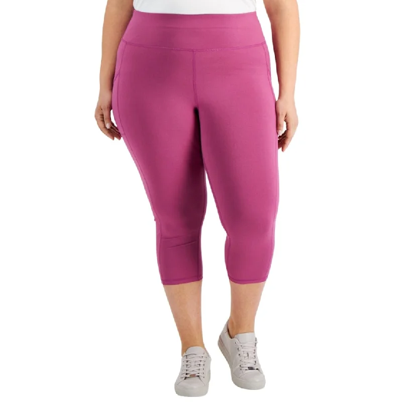 IDEOLOGY - Plus Stretch High Rise Leggings Fashionable Ribbed Knit Leggings