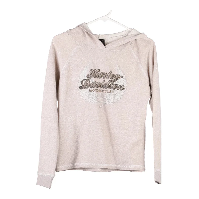 Fort Myers, Florida Harley Davidson Hoodie - Medium Grey Cotton Hoodie Dress Longline Feminine