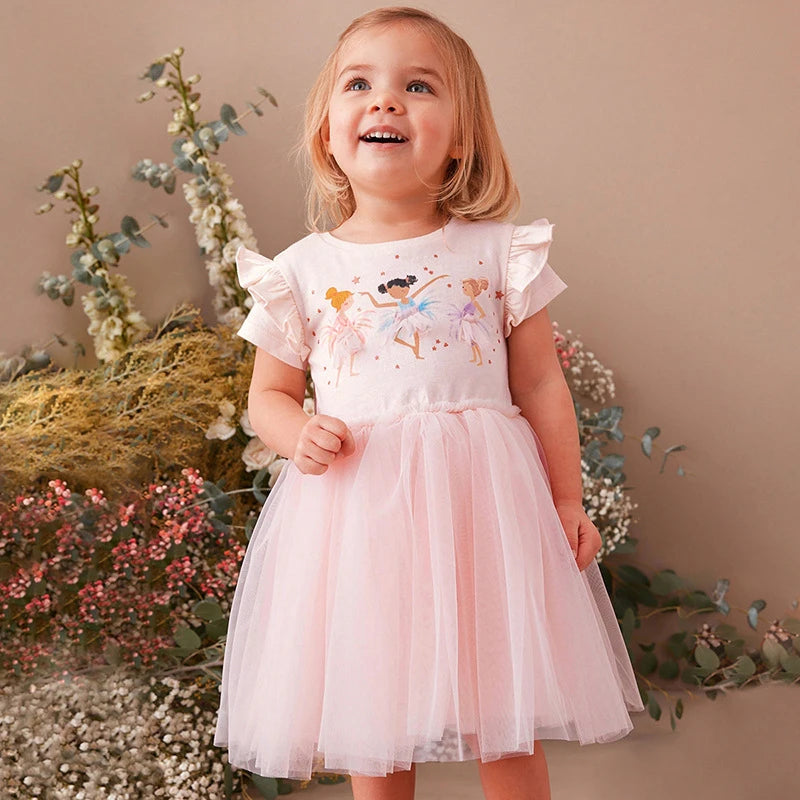 Girls Dress Cotton Cartoon Splicing Mesh Party Princess Dresses Girl Birthday Clothes Tunics Plaid country Girls Dress Cotton Cartoon Splicing Mesh Party Princess Dresses Girl Birthday Clothes Tunics Plaid country
