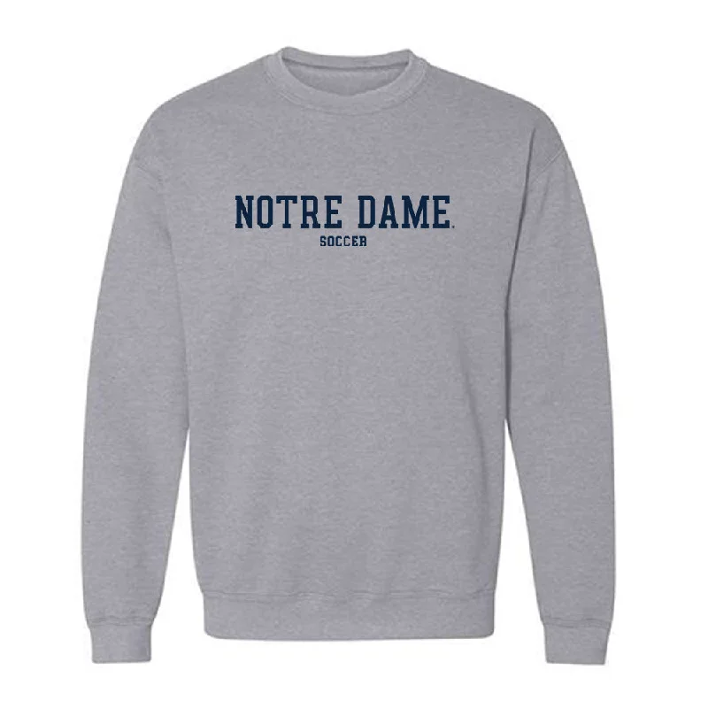 Notre Dame - NCAA Women's Soccer : Melinda Hathaway - Classic Fashion Shersey Crewneck Sweatshirt Hoodie with High Neck Warm Protective