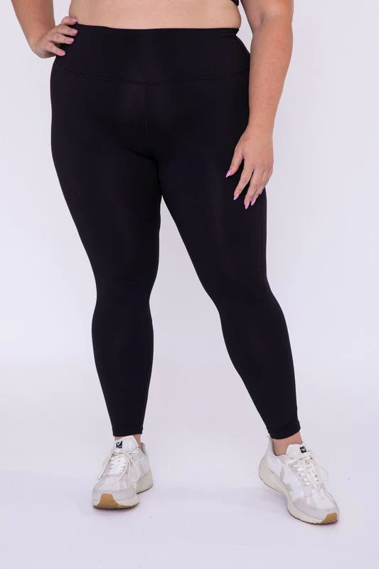 Mono B Form Fit Black Leggings Cozy Textured Workout Leggings