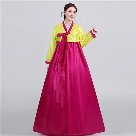 Yellow Dress and Rose Red Skirt