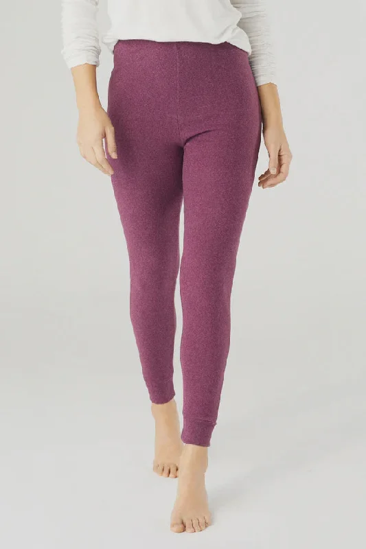 Weekend Brushed Ribbed Cuff Legging Elegant Animal Print Leggings