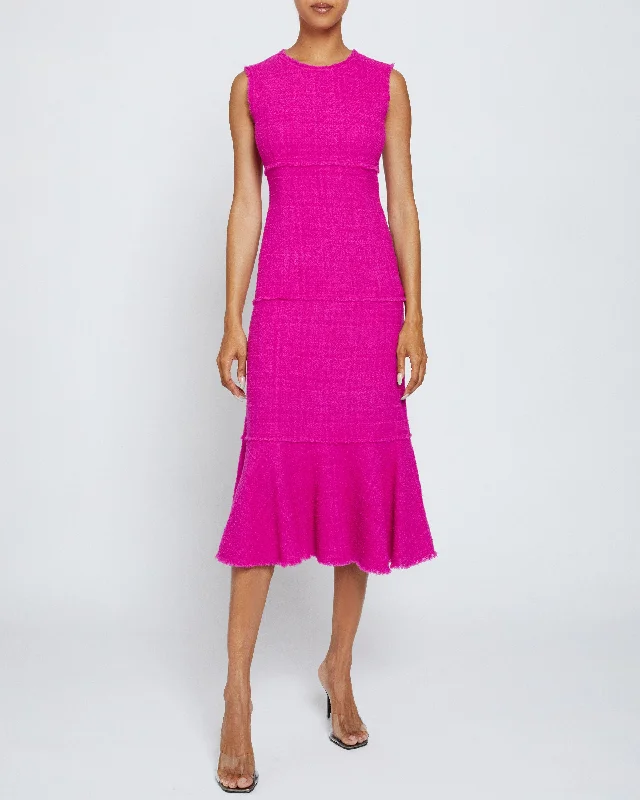ANDI Sleeveless Fit and Flare Sheath Dress in Luxury Tweed Tunics Handmade artisanal ANDI Sleeveless Fit and Flare Sheath Dress in Luxury Tweed Tunics Handmade artisanal
