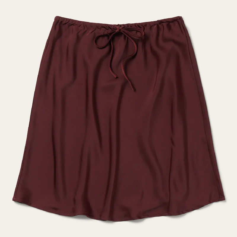 Wine Satin Skirt tulle skirt dreamy