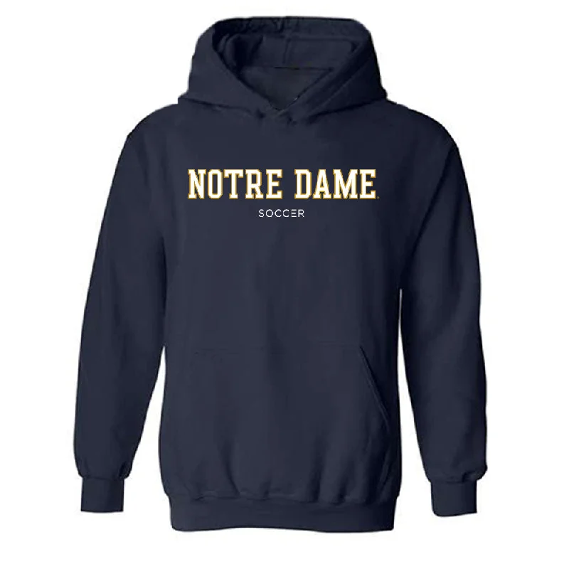 Notre Dame - NCAA Women's Soccer : Melinda Hathaway - Classic Fashion Shersey Hooded Sweatshirt Hoodie with Drawstring Waist Adjustable Fitted