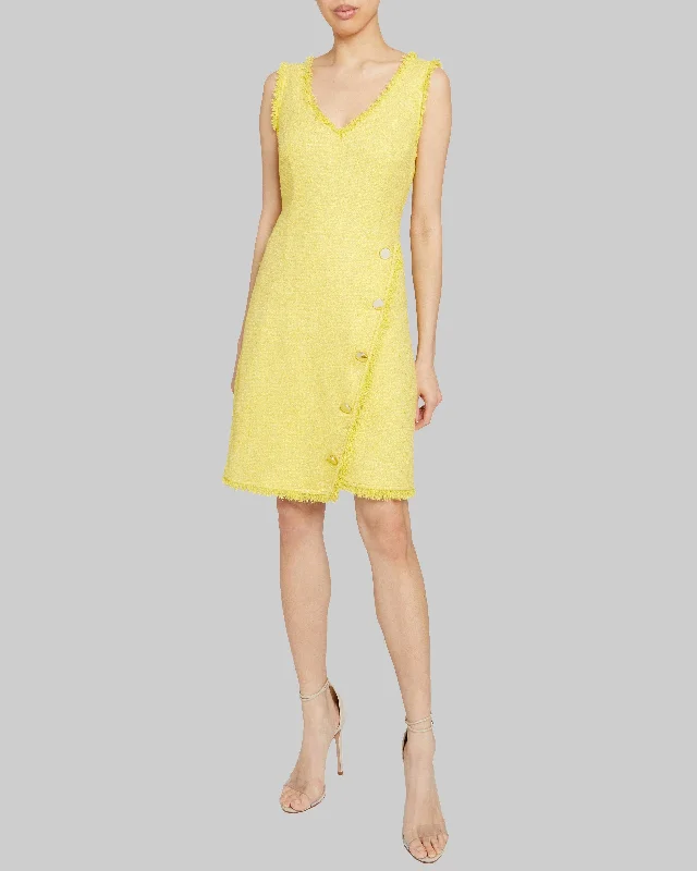 ELIA Sleeveless Asymmetric Sheath Dress Tunics Luxurious premium