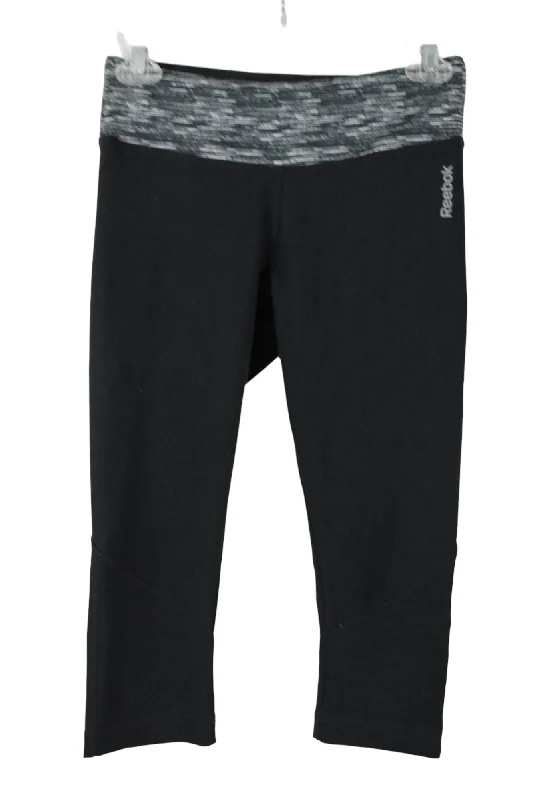 Reebok PlayDry Black Capri Legging | S Chic Printed Yoga Pants