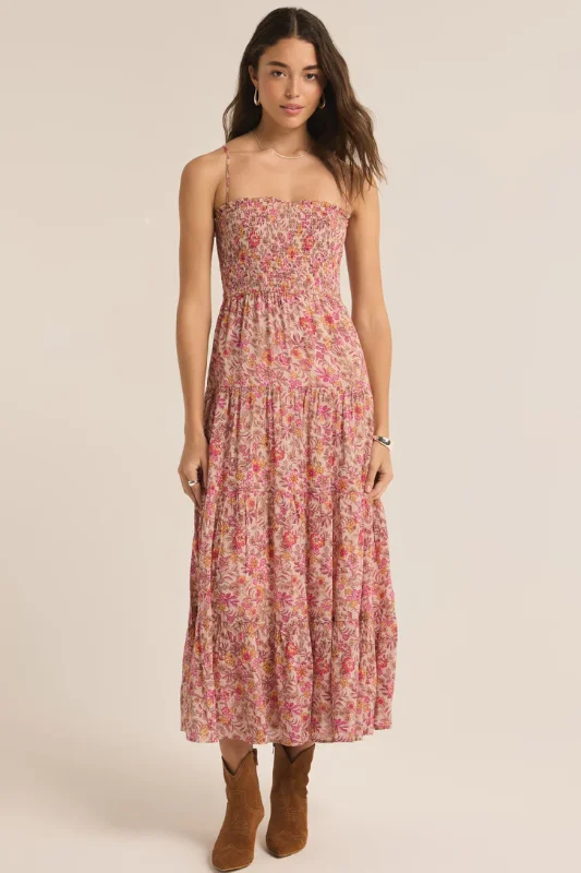 Balos Lima Floral Dress Cowl Neckline Elegant