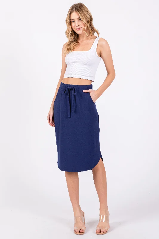 Light Navy Blue Skirt corduroy skirt durable