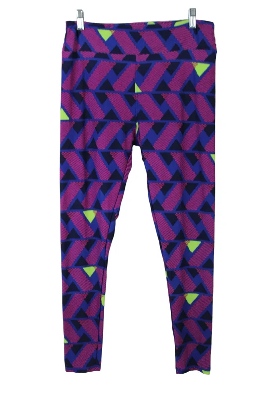LuLaRoe Purple Leggings | Tall & Curvy Trendy Black Mesh Leggings