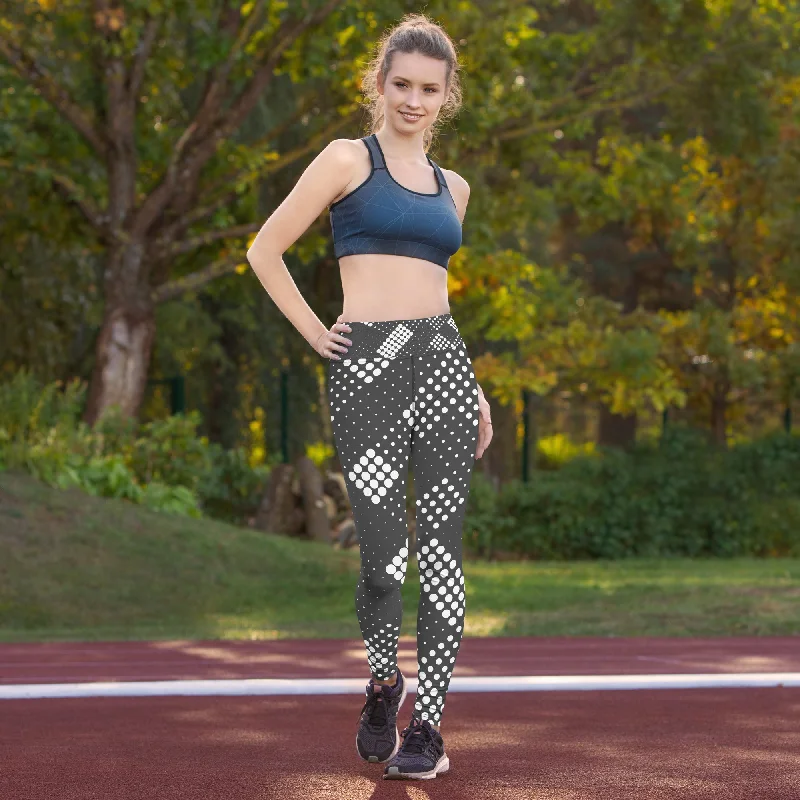 Legging de Yoga "Gris points blancs" Stylish Yoga Leggings