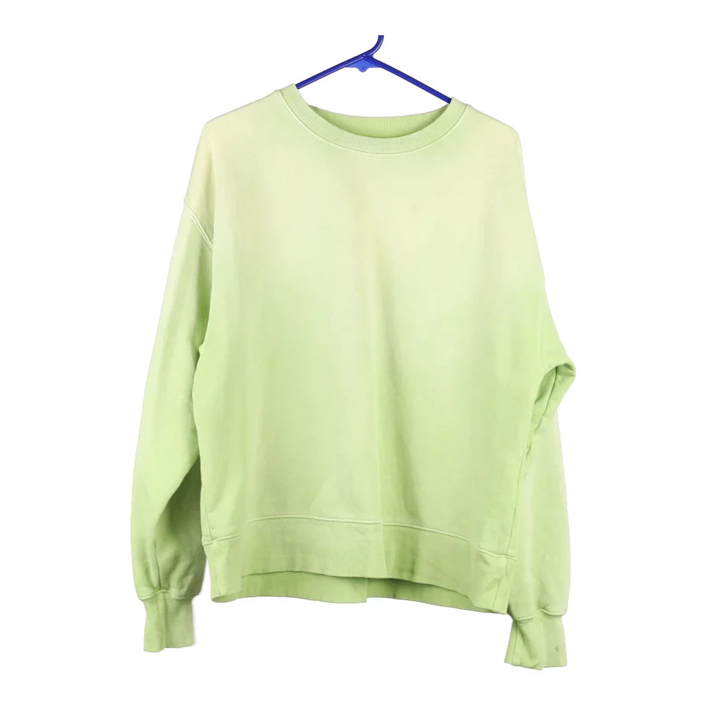 Tna Cozy Sweatshirt - Large Green Cotton Blend Hoodie with Double Zipper Versatile Adjustable Tna Cozy Sweatshirt - Large Green Cotton Blend Hoodie with Double Zipper Versatile Adjustable