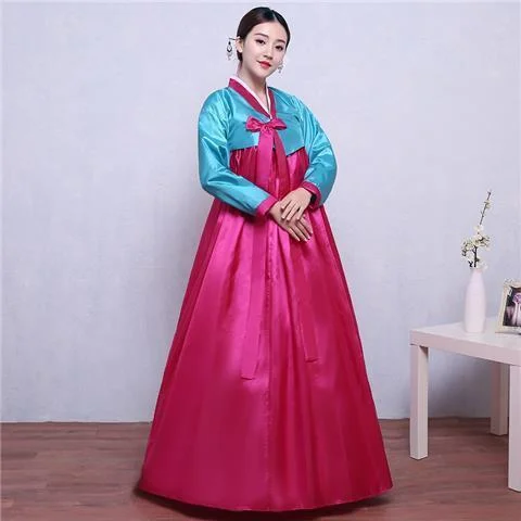 Blue Dress and Rose Red Skirt