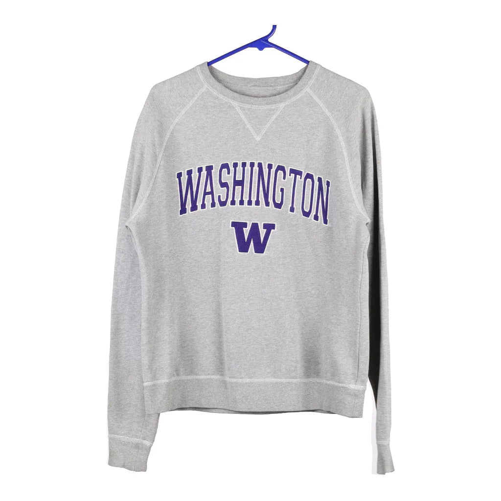 Washington Unbranded Sweatshirt - Large Grey Cotton Blend Hoodie with Zipper Placket Modern Functional Washington Unbranded Sweatshirt - Large Grey Cotton Blend Hoodie with Zipper Placket Modern Functional