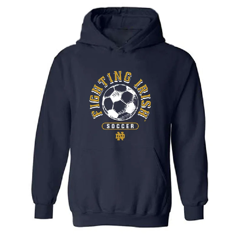 Notre Dame - NCAA Women's Soccer : Melinda Hathaway - Sports Shersey Hooded Sweatshirt Hoodie with Contrast Stitching Detailed Premium