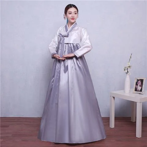 White Dress and Grey Skirt