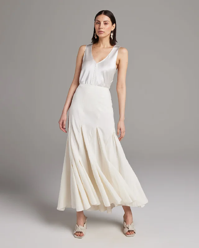 Harlequin Skirt in Silk / Linen chiffon skirt delicate