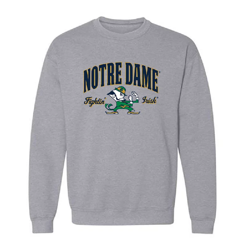 Notre Dame - NCAA Women's Soccer : Melinda Hathaway - Classic Fashion Shersey Crewneck Sweatshirt Hoodie with Frayed Bohemian Relaxed