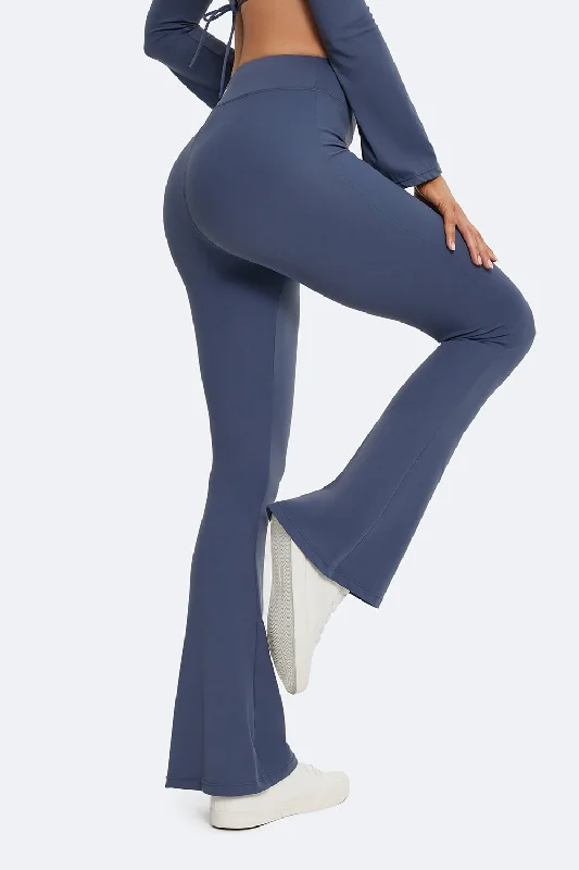 High-Waisted Flared Leggings Fashionable High-Rise Leggings