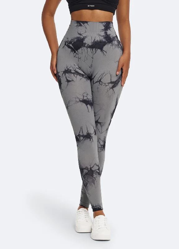 Tie Dye Leggings with Push-Up Stylish Camo Print Leggings