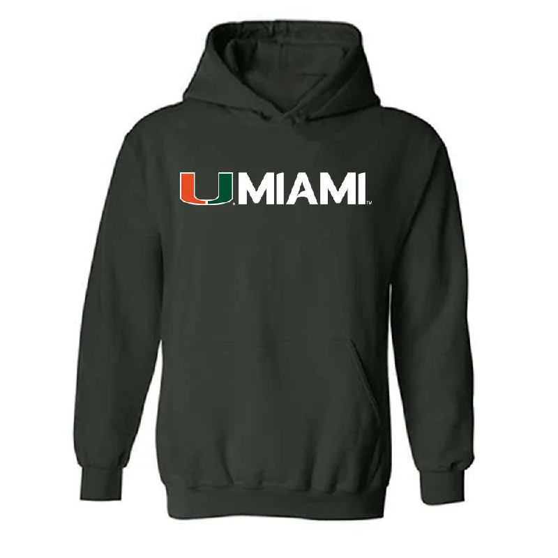 Miami - NCAA Women's Soccer : Reese Wheeler - Classic Shersey Hooded Sweatshirt Hoodie with Tied Waist Feminine Flattering