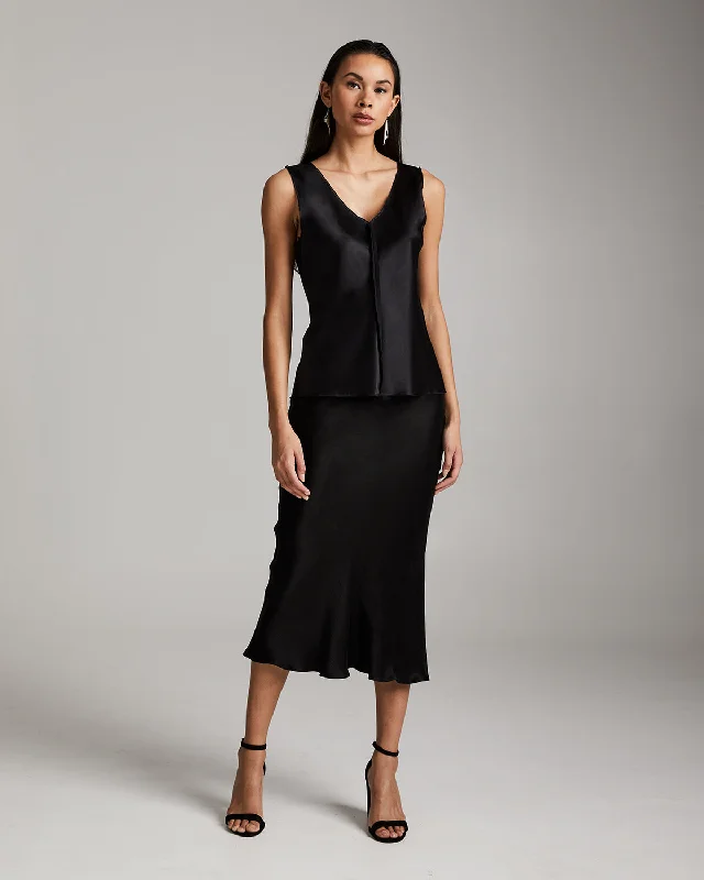 Rayado Bias Midi Skirt cashmere skirt soft