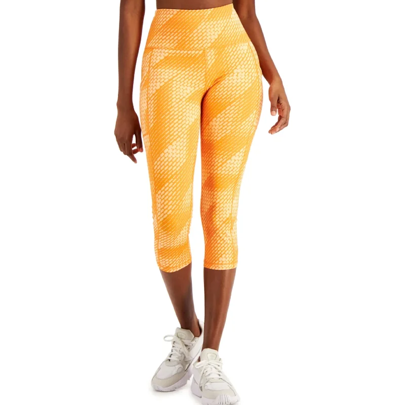 IDEOLOGY - Compression Side-Pocket Cropped Leggings Comfortable Workout Fitness Leggings