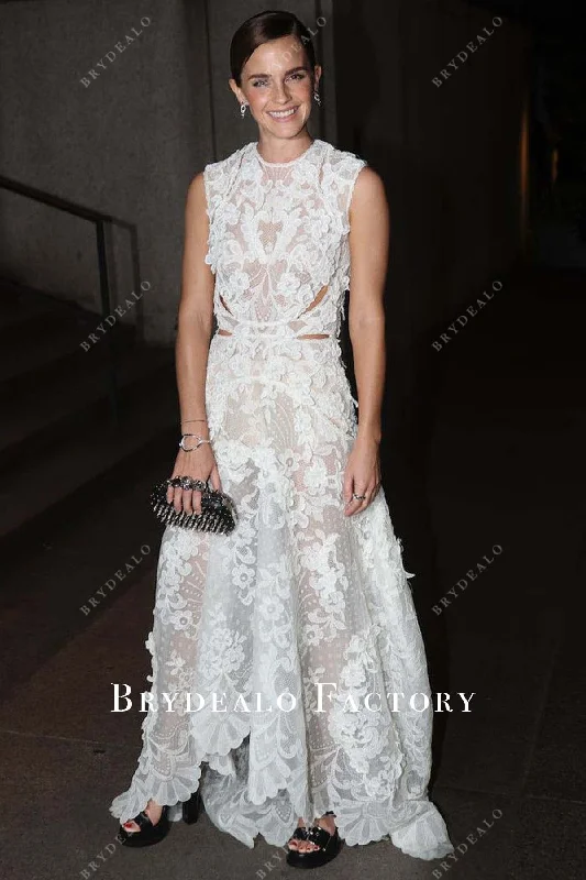 Celebrity Dress | Emma Watson Lace 2022 Kering Foundation Dinner Dress Tunics Long Elegant