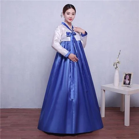 White Dress and Blue Skirt