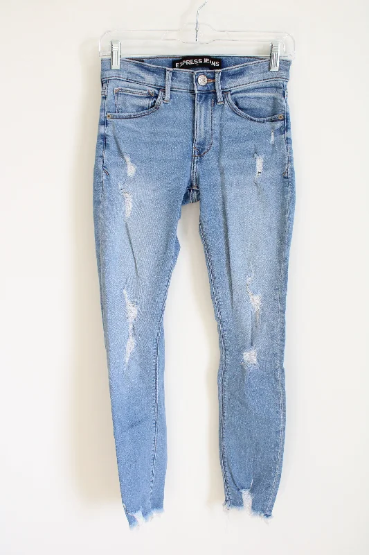 Express Ultimate Stretch Ankle Legging Mid Rise Jean | 00 Cozy Full-Length Workout Leggings