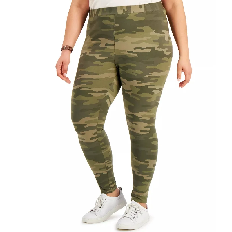 STYLE & CO. - Plus Size Camo-Print Leggings Cozy Warmth Leggings