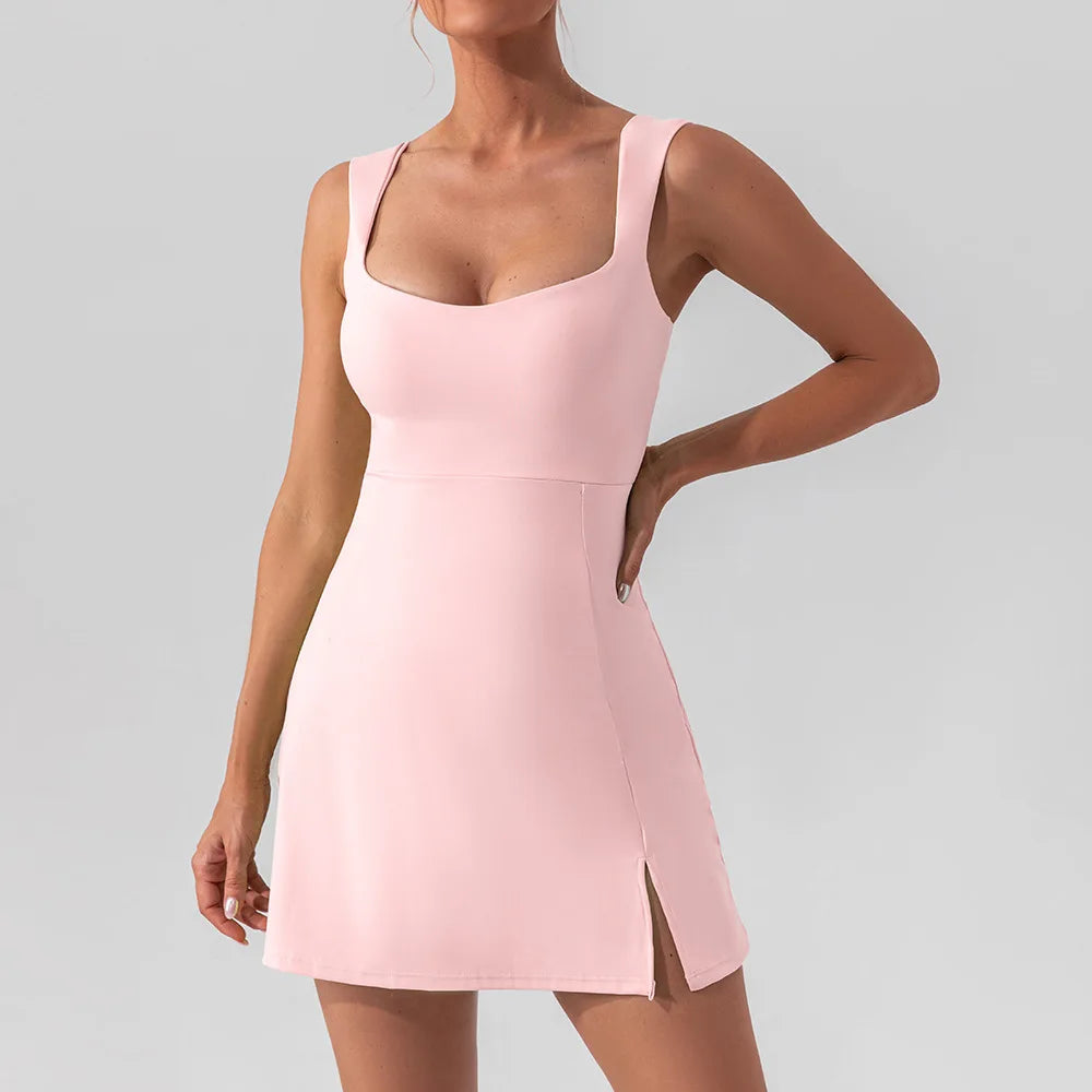 Women New Solid Sleeveless Tennis Dress Racerback Golf Dress Outfit Sportswear Dresses Tunics Stylish modern Women New Solid Sleeveless Tennis Dress Racerback Golf Dress Outfit Sportswear Dresses Tunics Stylish modern