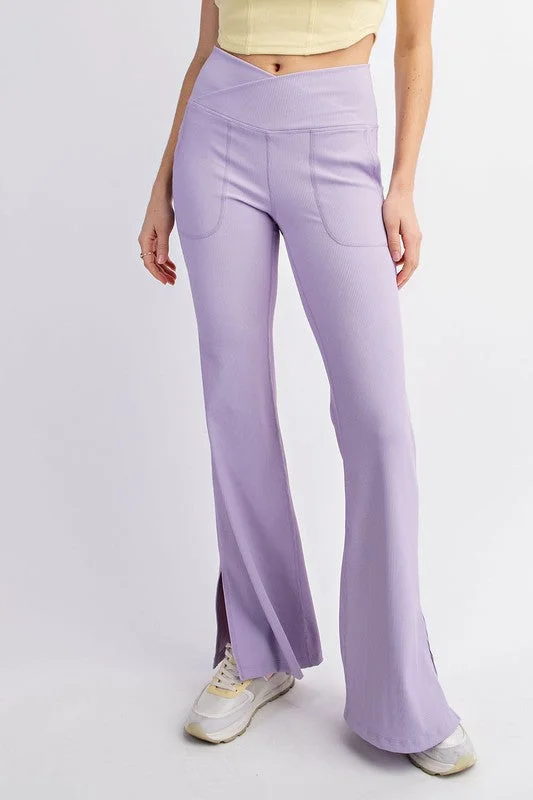 Perfect Day Lavender Flare Leggings Fashionable Full-Length Active Leggings