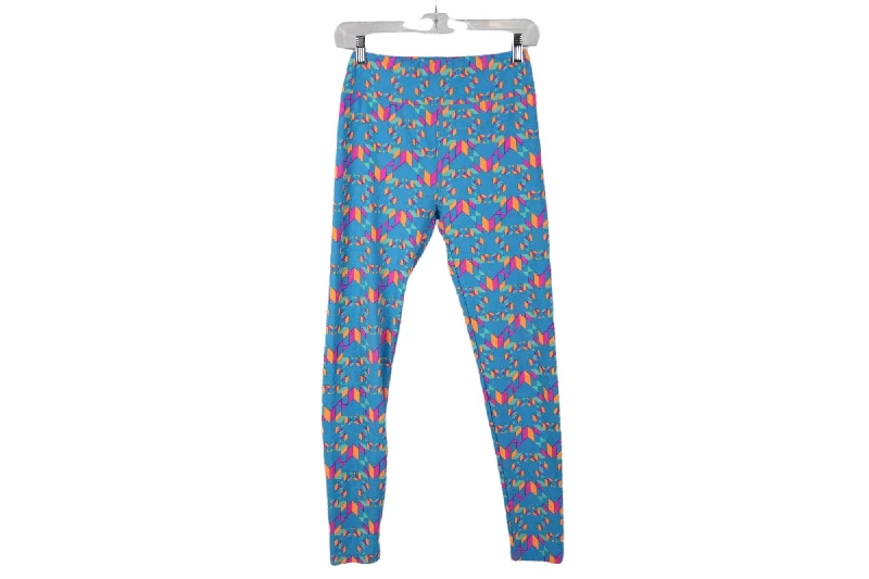 LuLaRoe Blue Pattern Legging | One Size Stylish Side-Stripe Leggings