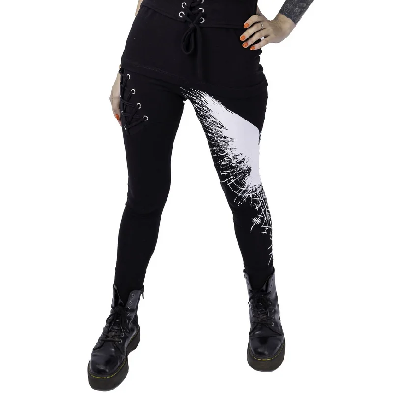 SUMMONER LEGGINGS - BLACK Comfortable Wide-Band Leggings