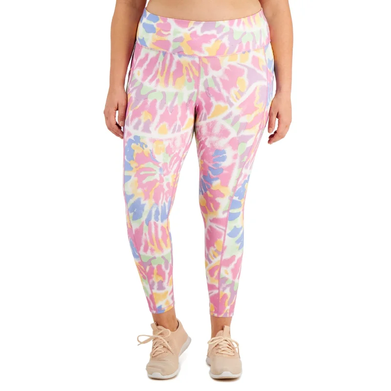 IDEOLOGY - Plus Size Twisted Colors 7/8 Leggings Chic Velvet Soft Leggings