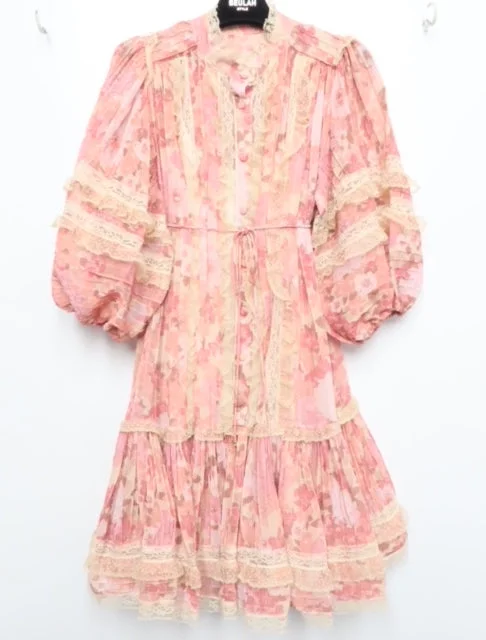 Zimmerman Style Mini Pink Dress Tunics Bridal satin