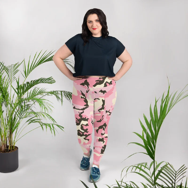 Legging Grande Taille "Camouflage rose" Stylish Ultra Stretch Leggings