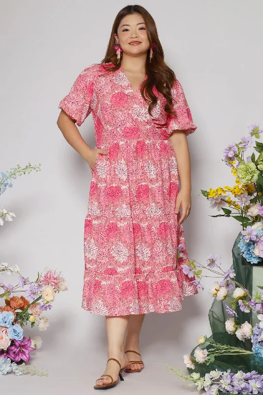 Bea Dress in Pink Blooms Tunics Recommended stylist