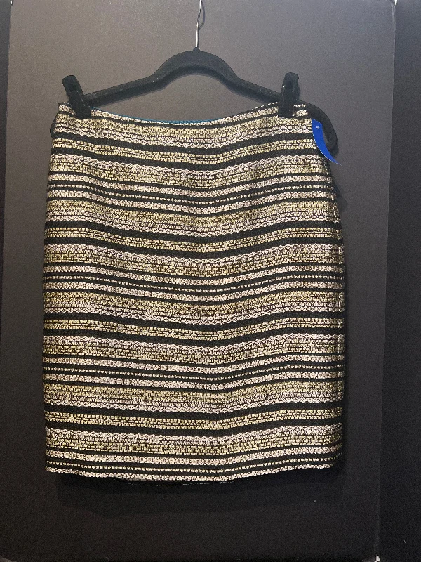 Talbots Metallic Striped Skirt - Size 10 denim skirt fashionable